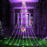 3.4m 350 LED Lichterkette 8 Lichtmodi mit Stern Weihnachtsbeleuchtung für Weihnachtsbaum Innen Garten Party Deko, Bunt