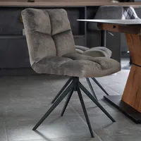 HOME DELUXE - Esszimmerstuhl NODA 2er Set - Farbe: Hellgrau - 360 Grad drehbar, weiche Polsterung, bis 120 kg belastbar I Küchenstuhl Speisestühle Esszimmerstühle