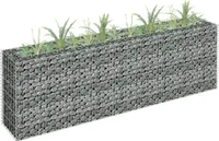 vidaXL Gabionen-Hochbeet Verzinkter Stahl 180×30×60 cm