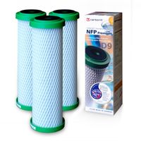 3 Stück NFP Premium D-9, Carbonit Monoblock Wasserfilter