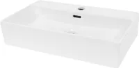 LuxeBath umývadlo Umývadlo na dosku Square, 60,5x36,5x13 cm, biele, keramika