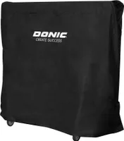 DONIC Universal-Tischabdeckhülle für Indoor+Outdoor Tischtennisplatten, reißfest, mit Kordelzug, schützt vor Witterungseinflüssen, schwarz, 600D Poly