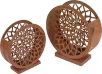 2er Set Windlicht Ornament Kerzenständer Kerzenhalter Teelichthalter Tischdeko
