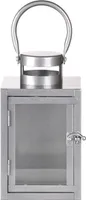 Esschert Design Wandlaterne Silberfarben 23 cm - Stahlblech & Glas