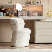 360Home Stuhl  Schminkhocker  Wohnzimmerstuhl  Einzelsessel drehbar beige