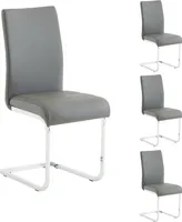 Stuhl Schwingstuhl Esszimmerstuhl Sitzgelegenheit LETICIA, grau, im 4er Pack