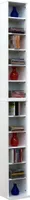 VCM Holzregal stehend | platzsparender CD Schrank für 204 CDs oder 72 DVDs | Maße: H. 180 x B. 21 x T. 20 cm | Elegantes DVD Regal stehend | Blu-Ray Regal | CD Regal - Bigol