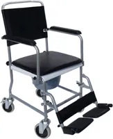 Trendmobil TSF Toilettenrollstuhl fahrbar mit HMV Nummer 18.46.02.0059 inkl. gepolsterter Sitzplatte und Eimer Belastbarkeit bis 120 kg