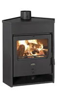 Prity AM D Holzofen 12,5 kW – Kompakter Kaminofen für Holz – Energieeffizienzklasse A – Robuste Stahlkonstruktion