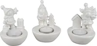 Teelichtleuchter Licht Weihnachten Porzellan weiss 1 von 3
