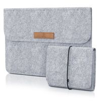 Aplic Laptoptasche, Notebooktasche mit Zubehörfächern für Laptops bis 13,3" (33,7cm) aus Naturfliz