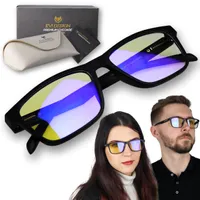 Okulary do komputera blokujące światło niebieskie ANTI BLUE LIGHT + etui, czarne 45% 7356