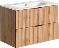 Koupelnová skříňka s umyvadlem ADEL Dub U80/1 | 80 cm