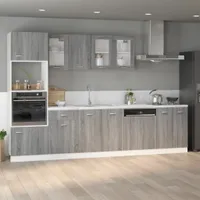 vidaXL Skrinka pod umývadlo Grey Sonoma 80x46x81,5 cm Drevo Materiál