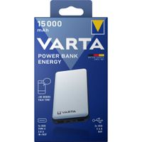 Varta Energy 15000, 15000 mAh, lítium polymérová (LiPo), 3,7 V, čierna, biela