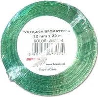 Wstążka brokatowa zielona 12mmx22m