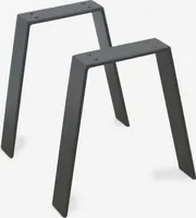 Bankbeine Bankkufen Tischbeine Tischgestell Tischkufen Couchtischkufen Stahl Metall Schwarz Industrial Tisch Bank Sitzbank Couchtisch Kufen  40x42cm Anthrazit, Vm