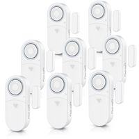 BEARWARE 8x Fensteralarm / Türalarm, 120 dB lauter Signalton, Alarmsensor Fensteröffnungsmelder (für Tür & Fenster, Einbruchschutz, mit Batterien, Alarmanlage)