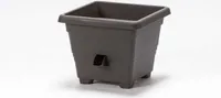 Plastia | Pflanzkübel Bergamot - 11L - Grau - Selbstbewässernd - Ideal Für Balkon Und Terrasse