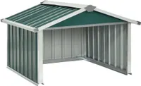 vidaXL Rasenmäher Garage 92x97x63 cm Verzinkter Stahl Grün