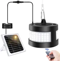 160 LED Solar Lampe Außen Wasserdicht Solarleuchten Dimmbar Pendelleuchte mit Fernbedienung für Garten Garagen Balkon
