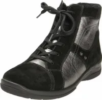 Waldläufer Hesna Damen Schnürstiefel in Schwarz, Größe 3.5