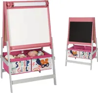Dětská tabule "Super Girl" od Ginger Home - tabule 3 v 1 s křídou, tabulí a rolí papíru