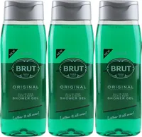 3x BRUT ORIGINAL All In One Showergel Hair & Body Duschgel Haar & Körper je 500 ml