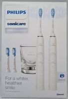 Philips HX9914/62 Sonicare DiamondClean 9000 Elektrische Zahnbürste Doppelpack, 4 Bürstenköpfe - Weiß