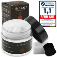 Binego® Lederreparaturset Leder & Kunstleder Reparatur Set | Lederreparatur Flüssigleder Lederfarbe Reparieren Reparaturset Aufbereitung | Weiß