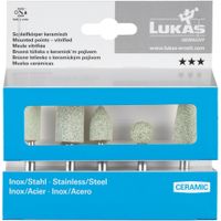 LUKAS 1x Schleifstift-Set 5-teilig für Edelstahl/Stahl Schaft 6 mm Ceramic | Fachhandel