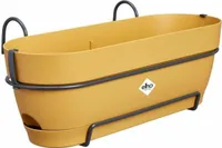 elho® Vibia campana Pflanzkasten Honiggelb 50 cm mit Halter allin1 - Kunststoff