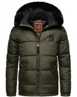 Stone Harbour Herren warme Winter Jacke Steppjacke Outdoor Parka Mantel Zarlaan Olive Gr. 54 - XXL