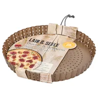 BIRKMANN Quiche- und Tarteform, Ø 25 x H 3 cm, bronzefarbener Kohlenstoffstahl, mit Antihaftbeschichtung u
