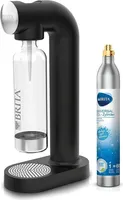Rozprašovač vody BRITA vrátane PET fľaše a fľaše CO2 čiernej farby