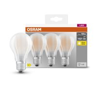 OSRAM LED BASE Classic A100, matte Filament LED-Lampen aus Glas für E27 Sockel, Birnenform, Warmweiß (2700K), 1521 Lumen, Ersatz für herkömmliche 100W-Glühbirnen, 3er-Box