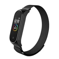 INF Kovový řemínek pro Xiaomi Mi Band 3/4/5/6 Černá