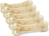 DOGBOSS 100% Natur Kauknochen - Hundeknochen, Rinderhaut mit Pansen, 5 Stück 17 cm