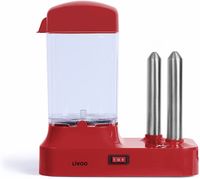 LIVOO Hot-Dog-Maschine Hot Dogs selber machen 6 Würstchen 340 Watt DOC238RC rot