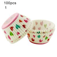 100Pcs Cupcake Cases Food Grade hitzebeständig ölfestes Papier Party Geburtstag dekorative Cupcake Liner für Zuhause-#1