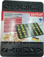 Zenker Backblech Buchstaben A-Z, Zahlen 0-9 42 x 32 cm