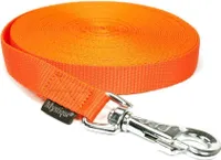 Mystique® Nylon Schleppleine 20mm neonorange 20m robust Karabinerhaken mit HS