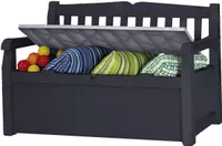 Keter Auflagenbox Garden Bench Gartenbank / Universalbox mit Sitzfunktion, anthrazit