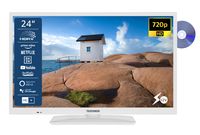 Telefunken XH24SN550MVD-W 24 Zoll Fernseher / Smart TV (HD Ready, HDR, 12V, DVD) - 6 Monate HD+ inkl.