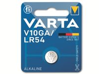 Varta v10ga, Alkali, 1.5 V, 50 mAh, 11.6 mm, 11.6 mm, 3.05 mm