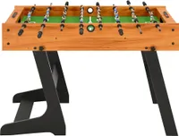 vidaXL Skládací stolní fotbálek 121 x 61 x 80 cm Světle hnědý