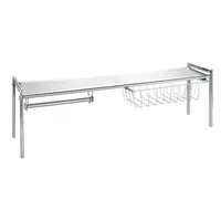 Wenko Spülbeckenregal Exquisit  93 x 30 x 21,5 cm - mit Küchenrollenhalter und Schubfach, Chrom