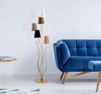 Opviq, Bonibon- Bonibon FLG, Bunt, Stehlampen, 44 x 44 x 160 cm, Metallkörper