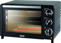 UNOLD 68875 OFEN Allround, 1.200 W, 18 L Volumen, 4 Edelstahl-Heizelemente, mit doppelverglaster Tür, 1200 W, Schwarz