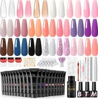 Poly Extension Gel Nagel Kit mit UV LED Lampe Slip Lösung Starter Kit 20pcs Builder Gel Nagel Extension Kit Nagel Tools Nagel Art Salon Alles